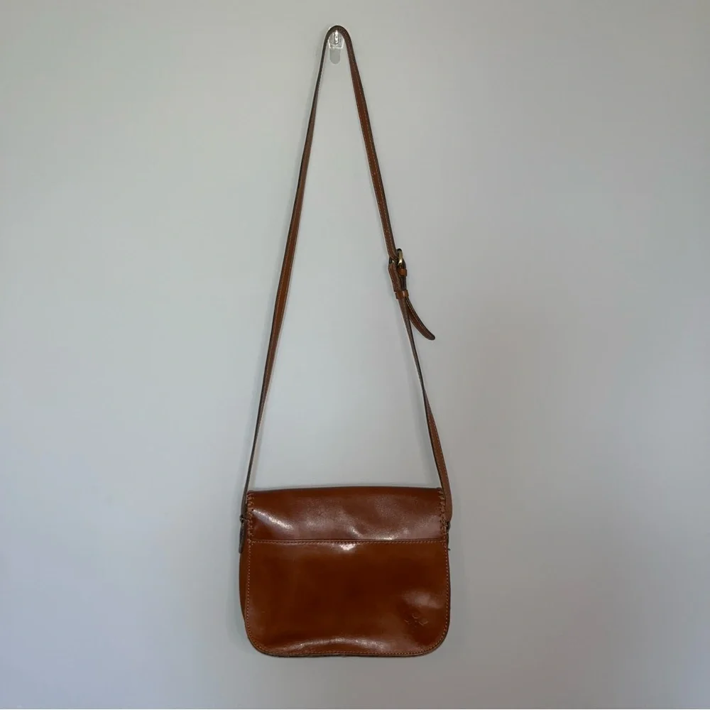 Patricia Nash Brown Leather Tassel Shoulder Bag